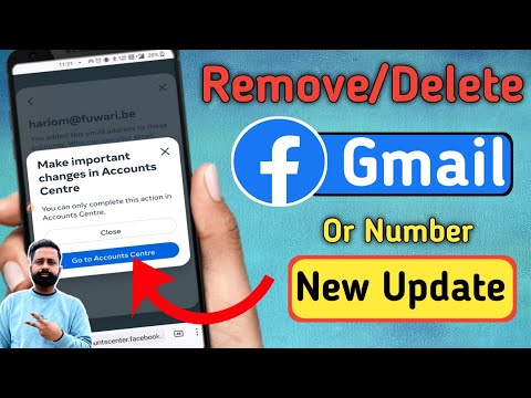 Facebook Gmail Or Number Remove Problem Solve😲 Make important changes in accounts Centre 2024