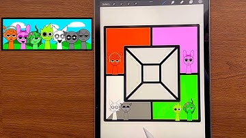 Mixing Sprunki Character Colors in Procreate #colormixing #procreate #sprunki