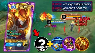 FINALLY!!! ALDOUS PERFECT FULL COUNTER BUILD TO DESTROY META HEROES!!🔥 (RECOMMENDED 100% BROKEN )