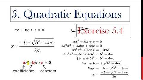 5.4 Quadratic Equations AP and TS 10th class Maths