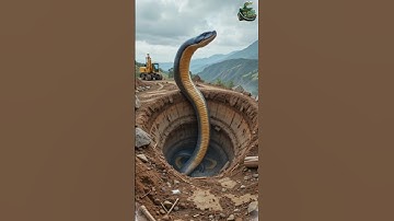 Mind-Blowing AI: Snake Emerging from Excavation Site #snake #giantpython #youtubeshorts