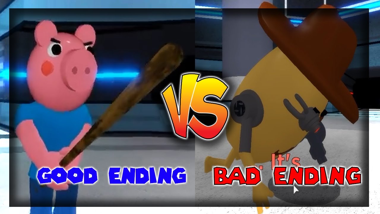GOOD AND BAD ENDINGS IN PIGGY CHAPTER 12! | Roblox Piggy