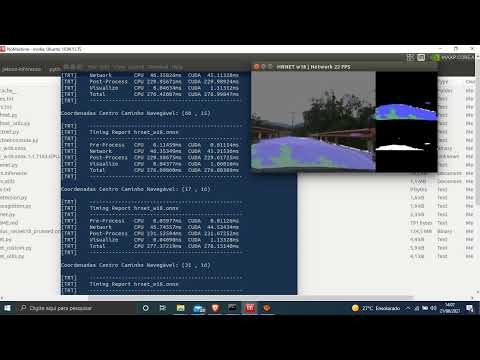 Real-Time Navigable Path Detection with NVIDIA Jetson TX2 and HRNets