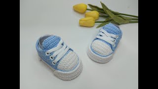 : ZAPATITOS TEJIDOS   A CROCHET  PASO A PASO TEJIDO F'ACIL  VARIAS TALLAS