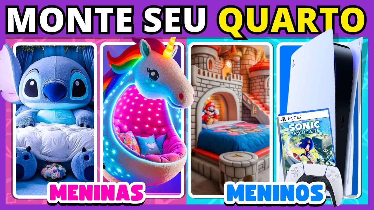 🛏️🛴 MONTE SEU QUARTO DOS SONHOS LUXUOSO 🔮💭 Jogo das Escolhas | #buuquiz #quiz