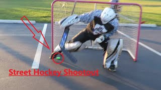 Roller Hockey Shootout With a Green Biscuit!