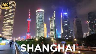 🇨🇳 Shanghai Night Walk Tour | Neon Lights & City Vibes 4K 60 FPS