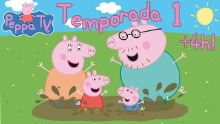 +4 HOURS Peppa Pig Full Season 1 Completa (52 Episodes) in Spanish (make your kids to learn Spanish)