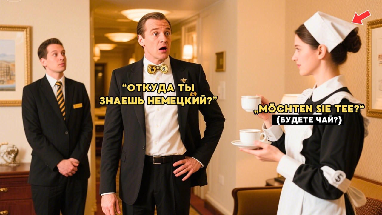 В ОТЕЛЕ НИКТО НЕ ПОНИМАЛ НЕМЕЦКОГО МИЛЛИОНЕРА, ПОКА УБОРЩИЦА НЕ ПРЕДЛОЖИЛА ЕМУ ЧАЙ НА НЕМЕЦКОМ ЯЗЫКЕ