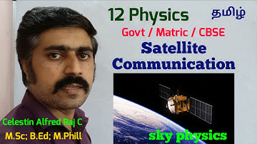 Satellite communication|Electronics|Communication|Unit 10|12 Physics|Tamil|sky physics
