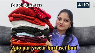 💕Ajio haul || Ajio cotton kurtaset haul || festive/partywear kurtasets || don’t miss💕