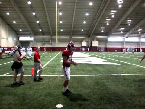 Alabama punters at practice, 8.17.10 - YouTube