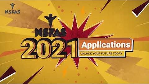 NSFAS 2021 Applications - How to Apply video