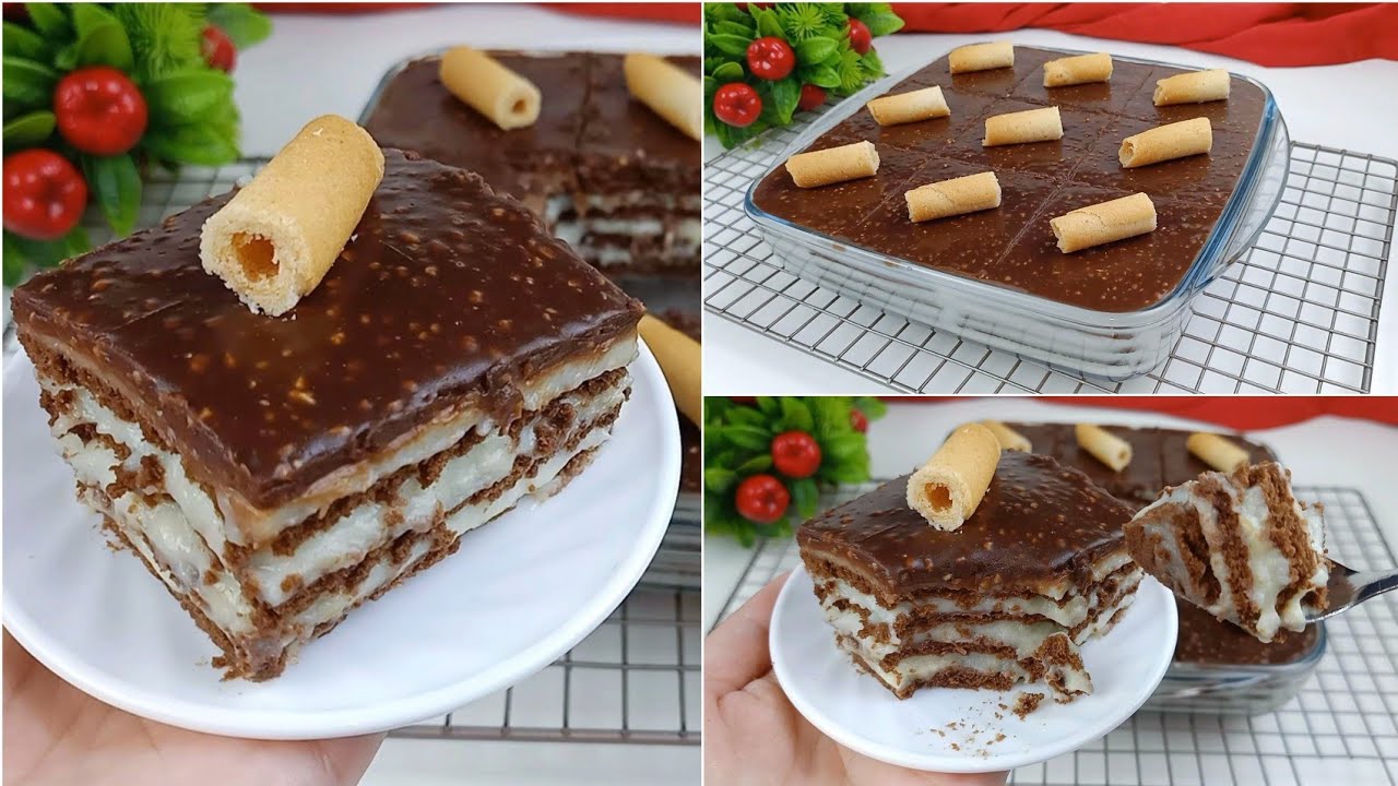 تحلية الطبقات اللذيذة 😍 بدون شونتيي ✅خفيفة و بزاف ساهلة ... توجد في 10 دقائق و البنة تاعها هبااااال