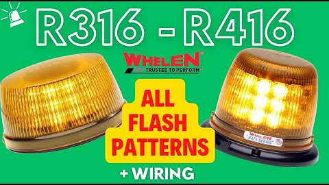 WHELEN R316 & R416 - All flash patterns demo + wiring