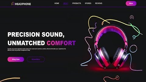 How to Create Headphones Website Using HTML & CSS | Fast Code
