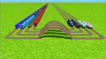 EIGHT TRAINS PASSING THROUGH ON BIGGEST ROTATION RAILROAD BUMPY TRACKS NETWORK/trainrailroad#railway