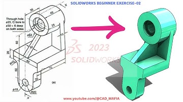 SolidWorks Beginner Exercise 02 | SolidWorks Tutorial | 3D Mechanical Design Tutorial | CAD MAFIA