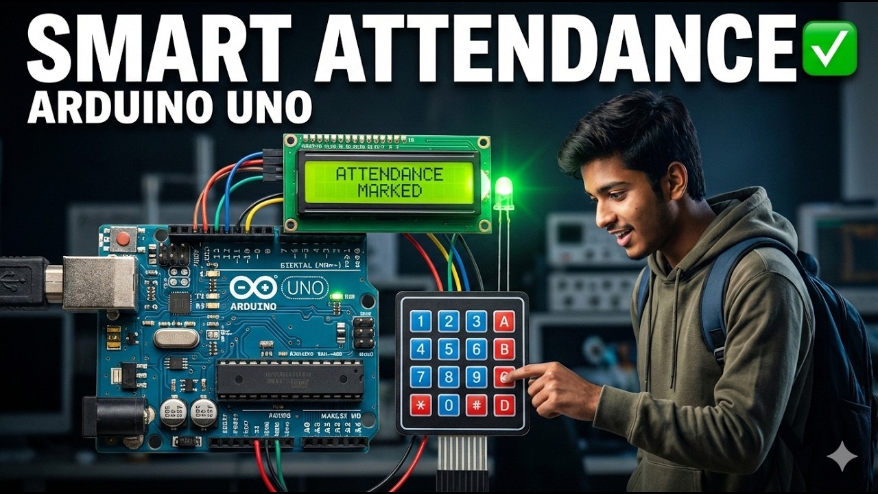 Presensi Arduino Smart Attendance System Using Arduino UNO | 4x4 Keypad with LCD and LED ...