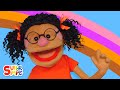 Pink purple orange brown with the super simple puppets  kids song  super simple songs