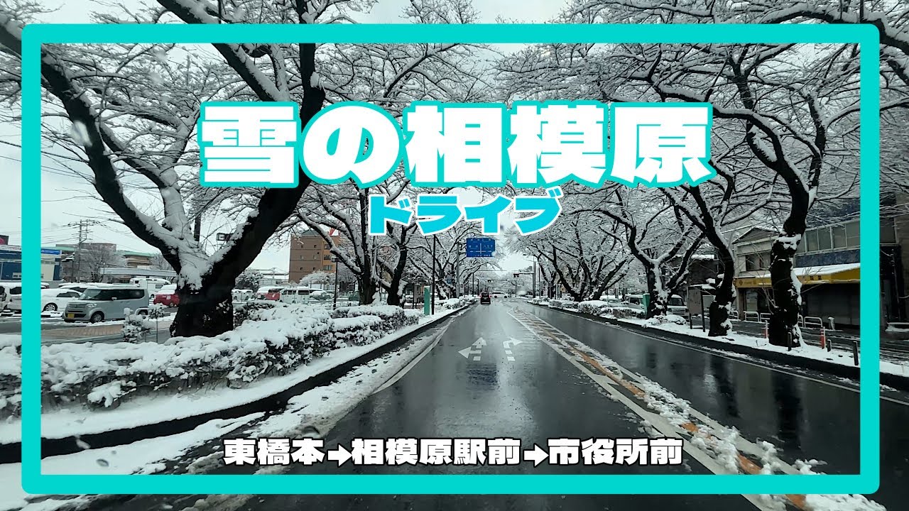 雪の相模原ドライブ　2026_2_8  東橋本→相模原駅前→市役所前