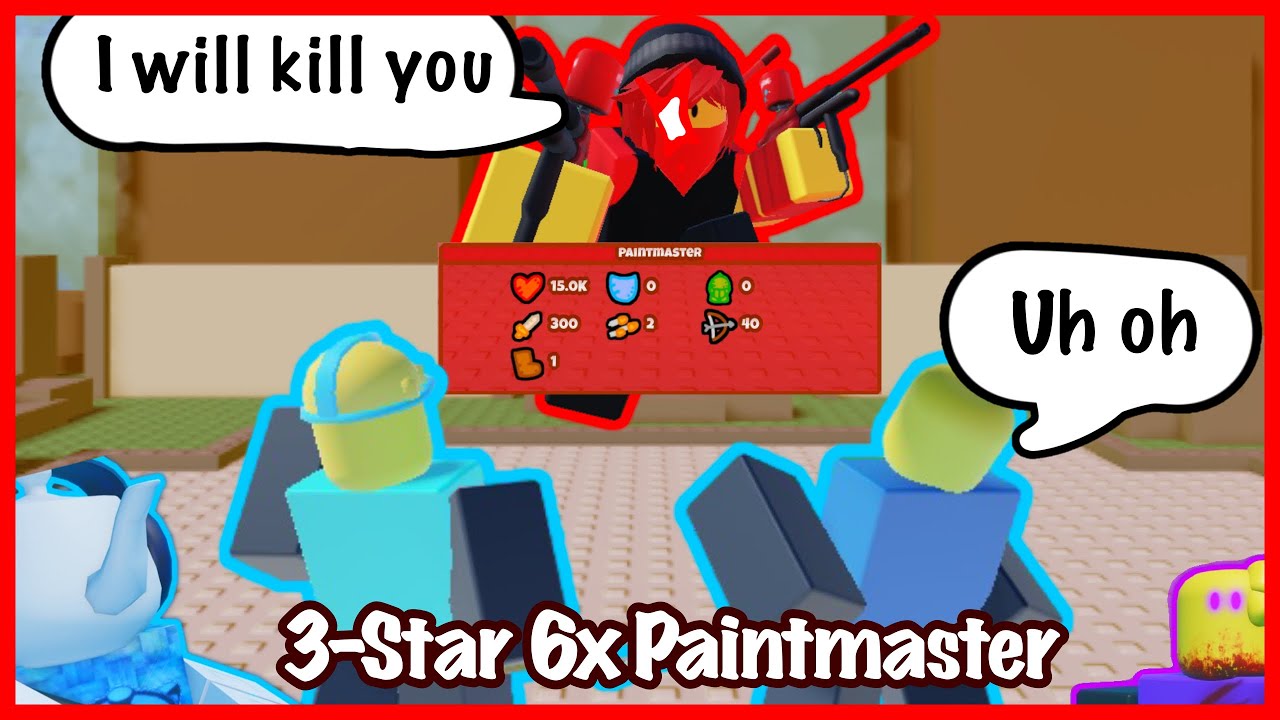 How to beat 3 Star Paintmaster (WITH 6x modifier) (The Battle Bricks) ￼