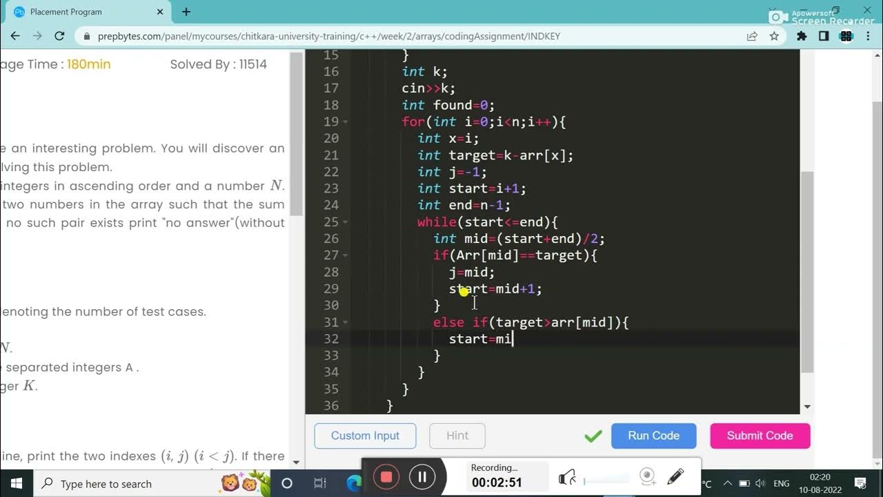 Interesting Array || PREPBYTES SOLUTION || IN C++ - YouTube