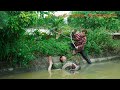 72-hour rescue of a single father from a giant python - harvesting wild yams to sell at the market.