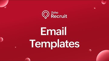 Create and Use Email Templates in Zoho Recruit