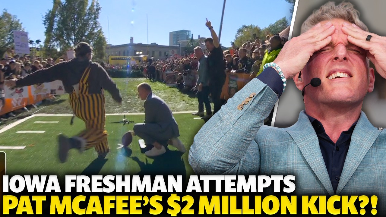 Will This Iowa Freshman Win $2 MILLION In Pat McAfee's Field Goal Kicking Challenge?!