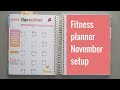 November 2020 recollections fitness planner set up