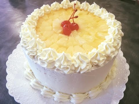 Pineapple Chiffon Cake With Whipped Cream Icing