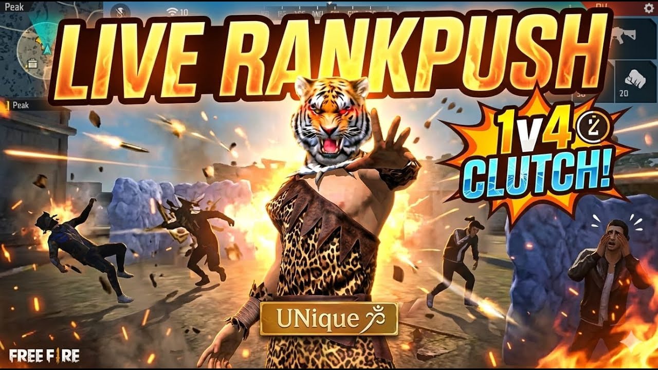 DAY 3 FREE FIRE 🔴SERIOUS RANK PUSH ON LIVE