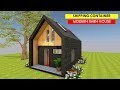 Barn Style House Plans of 2 Bedroom Shipping Container Tiny House Design + Attic Space- BARNHAUS 320 Barn Style House Plans of 2 Bedroom Shipping Container Tiny House Design + Attic Space- BARNHAUS 320