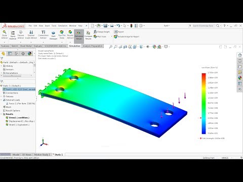 How To Simulate Design Static Study Solidworks