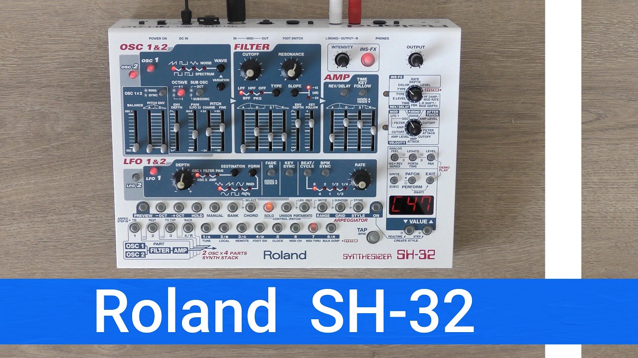E*〉様 【最終値下】Roland SH-32 シンセサイザー Roland SH-32 - YouTube