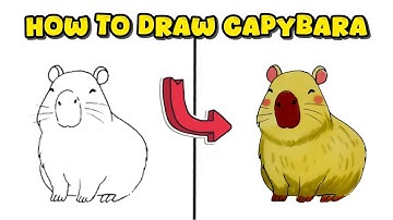 How to Draw a Cute Capybara with Markers – Easy and Quick Animal Drawing