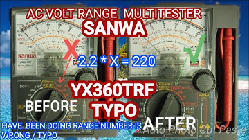 AC Volt range multitester Sanwa type YX360TRF have been doing range number is wrong FHD 4K