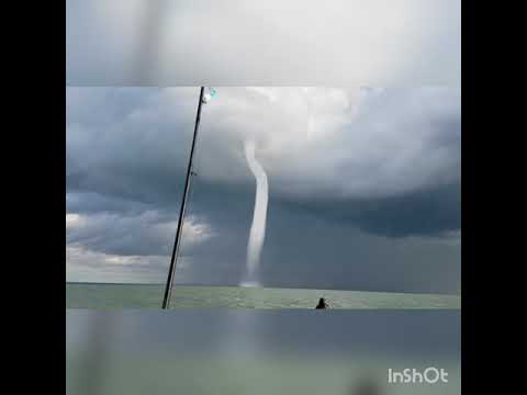 Water spout while fishing Pt Bruce Ontario.
