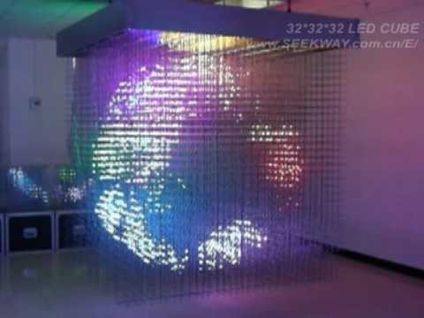 3D LED Cube(32*32*32=32768 pixels)