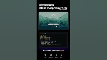 Glass Morphism Form  #css #coding #Forms #Website #frontenddeveloper #responsivewebsite