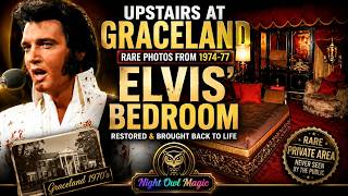 Elvis Presley's Graceland Upstairs Bedroom Restored Photos 🔥🦉 #elvispresley