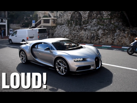 FIRST Bugatti Chiron SOUND, Accelerations, Revs on the road in Monaco!