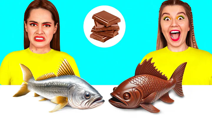 Real Food vs Chocolate Food Challenge | Funny Food Hacks by DaRaDa Challenge