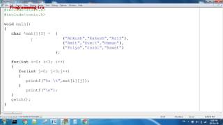 Matrix with String in C Programming
