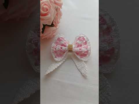 Te Encantara😍Teje Bello Moño🎀  Fácil y Rápido! Nuevo Patrón de Ganchillo👌#crochet #ganchillofacil