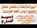 بعد هذا الشرح بالعربية لكل دروس اللغة الفرنسية فصل3سنة1متوسط ستتحصل على علامة ممتازة فرض و اختبار