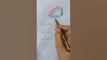 Trigonometry  Solve sin, cos, and tan theta