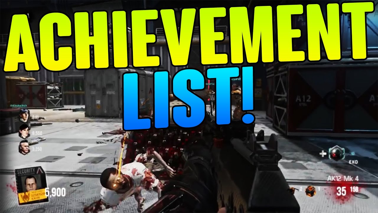(COD) AW Supremacy DLC 3 Exo Zombies "CARRIER" Achievement LIST!! YouTube