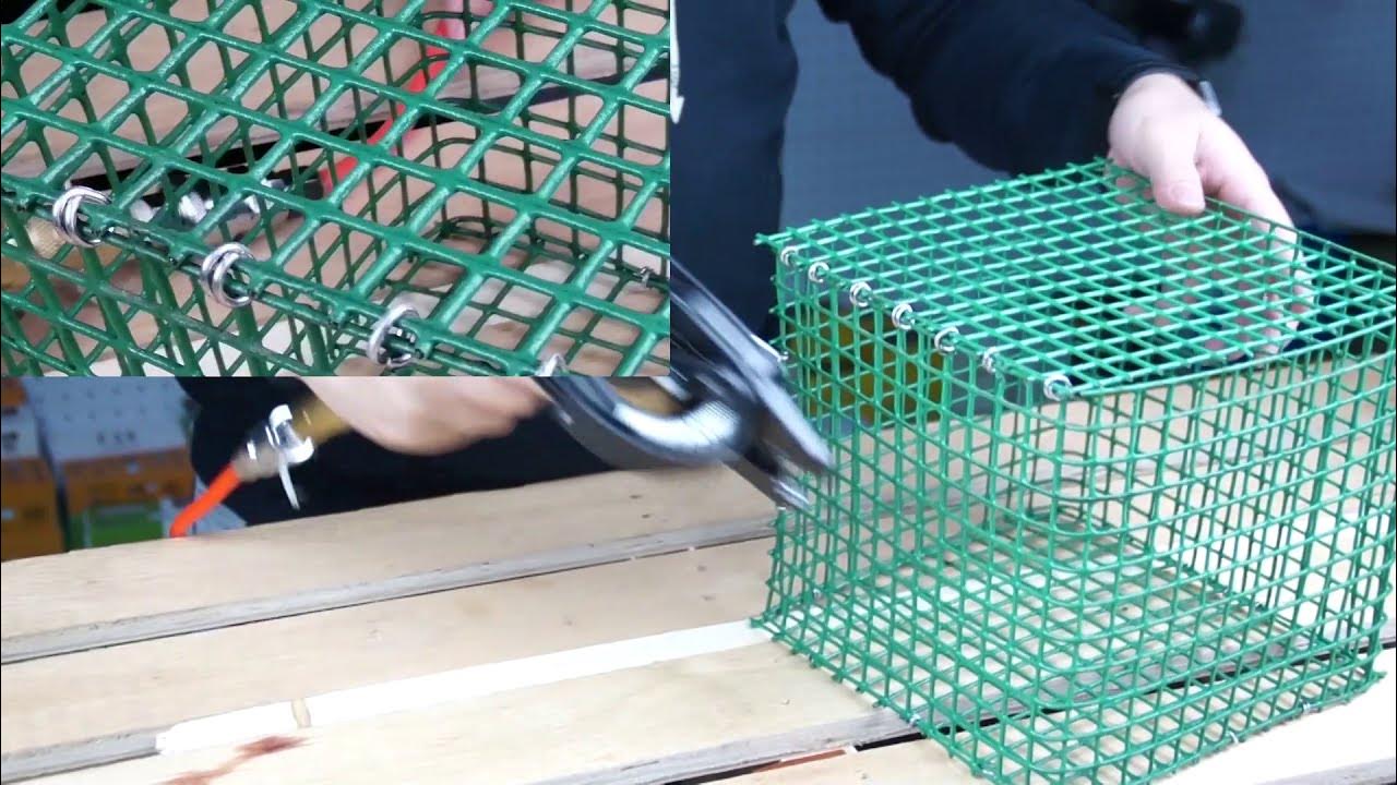 How to build a wire cage by using a 15 Gauge Pneumatic C Ring/Hog Ring